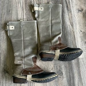 Sorel Women's Gray and Brown Boots